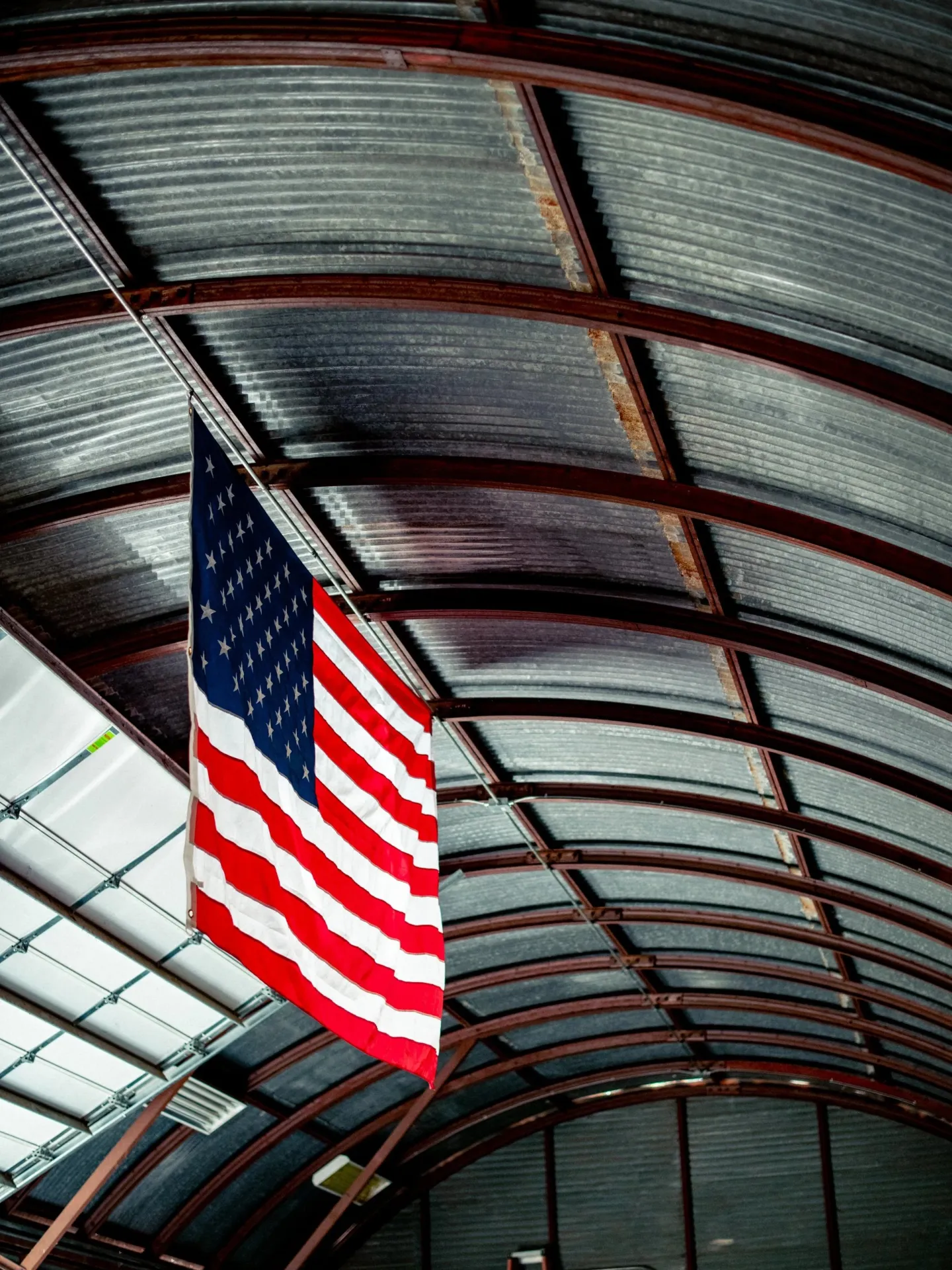 American flag at AK Welding Solutions facility